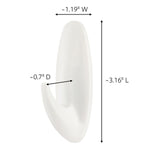 Command Medium Hooks, White, 50 Sets/Pack (17081CABPK-NA)