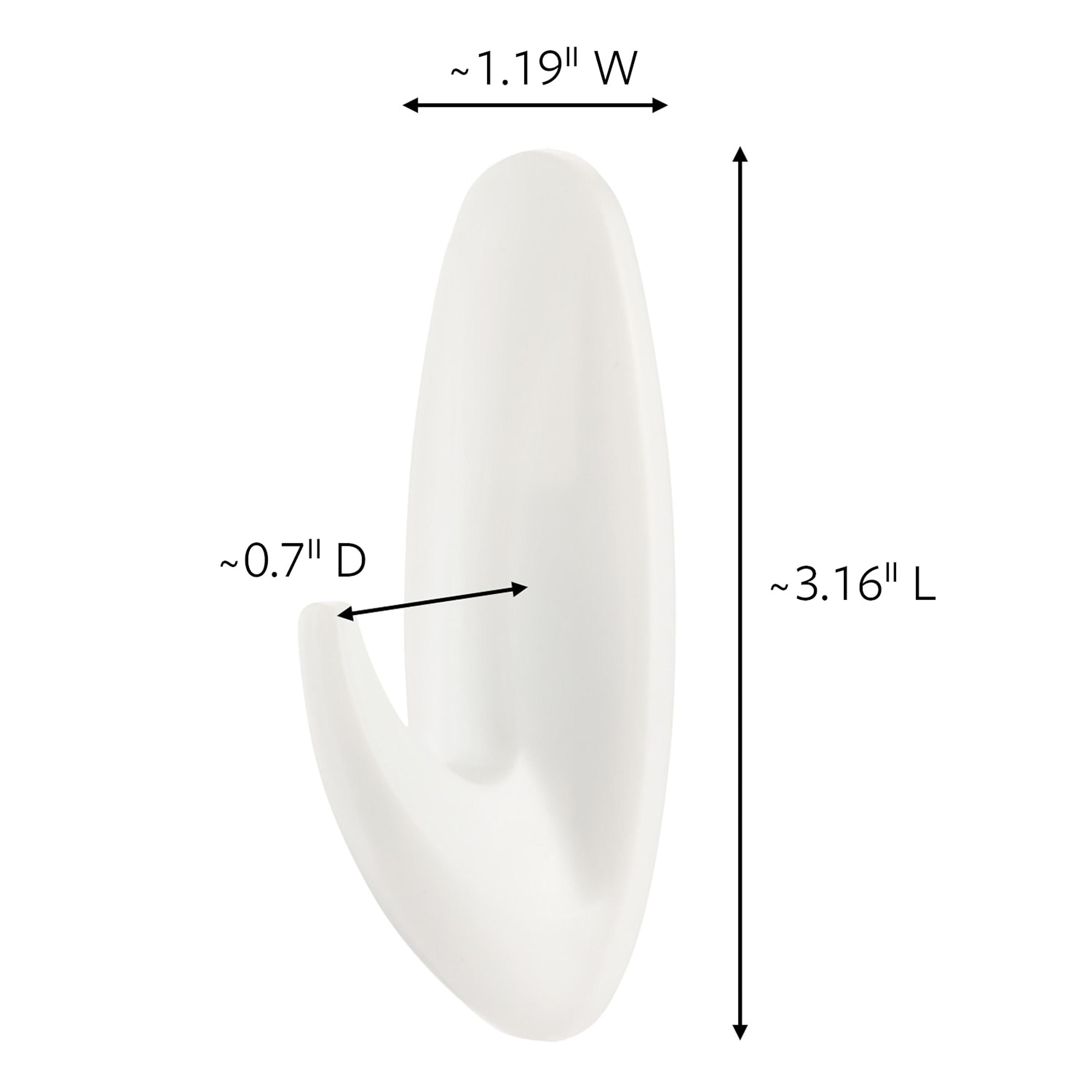 Command Medium Hooks, White, 50 Sets/Pack (17081CABPK-NA)