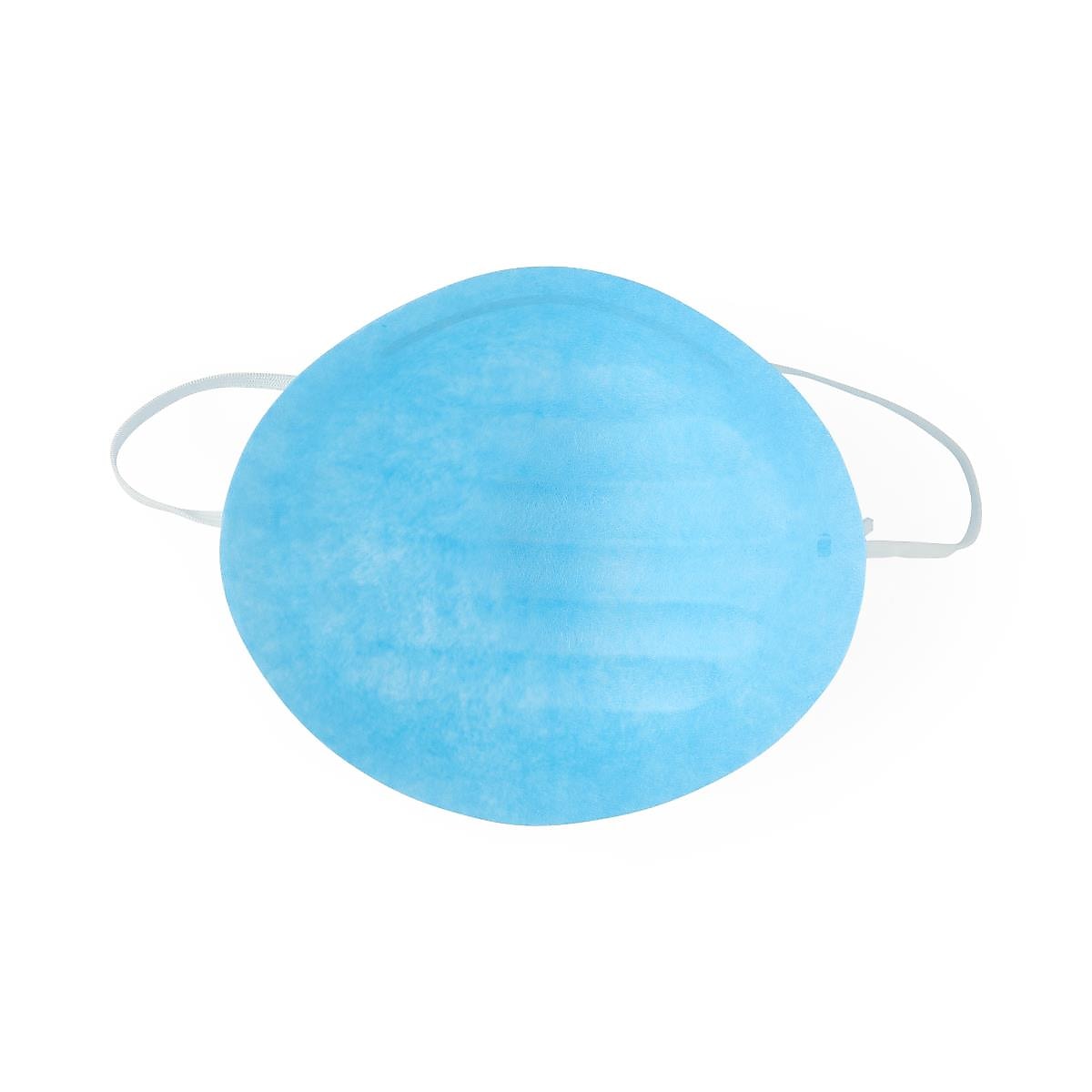 Medline Disposable Cone Face Masks with Headband, One Size, Blue, 50/Box (NON27381Z)