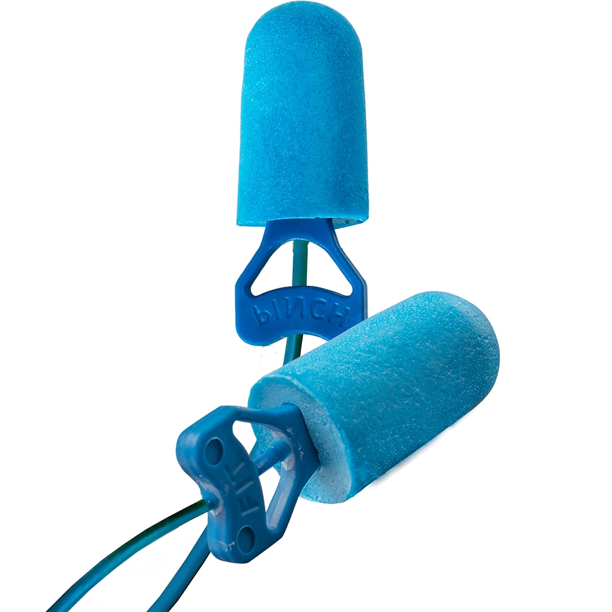 BioSoft Food Pro Pinchfit Detectable Bio-Based Corded Earplugs, NRR 32 dB, Blue, 100/Box (PF-D)