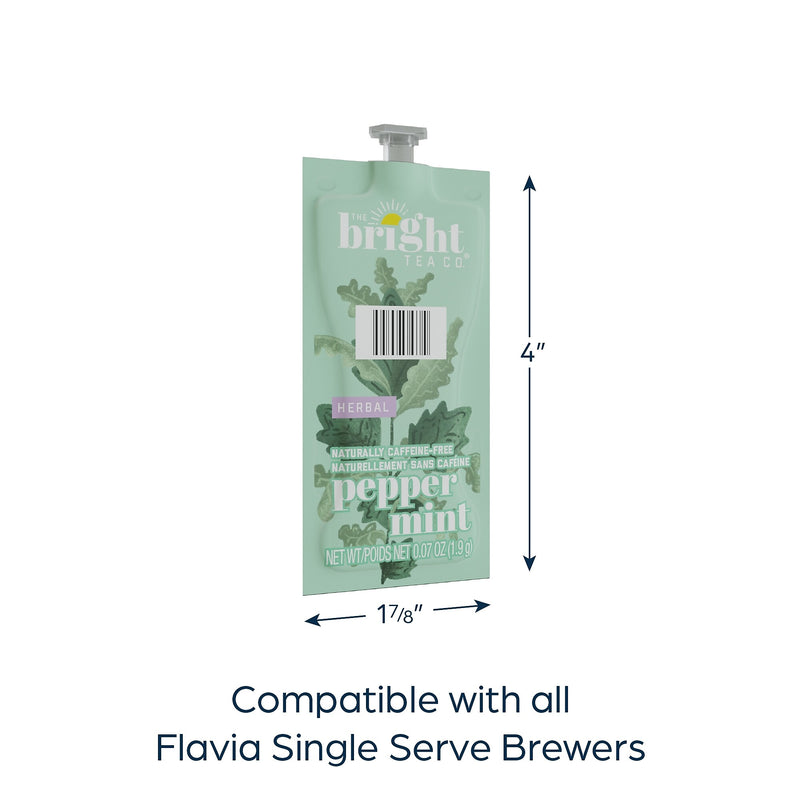 The Bright Tea Co. Peppermint Tea, Flavia Freshpacks, 100/Carton (MDRB505)