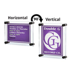 Azar Sign Holder, 13" x 16", Wall Mounted, Black, Acrylic (105512-BLK)
