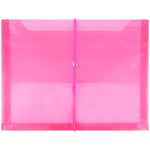 JAM Paper Premium Plastic Document File, Letter, Pink, 3/Pack (218E25FUBX3)