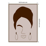 Amanti Art Woman with Headwrap by Carelle N'guessan. Framed Canvas Wall Art Print, 32" x 42" (A42678302870)