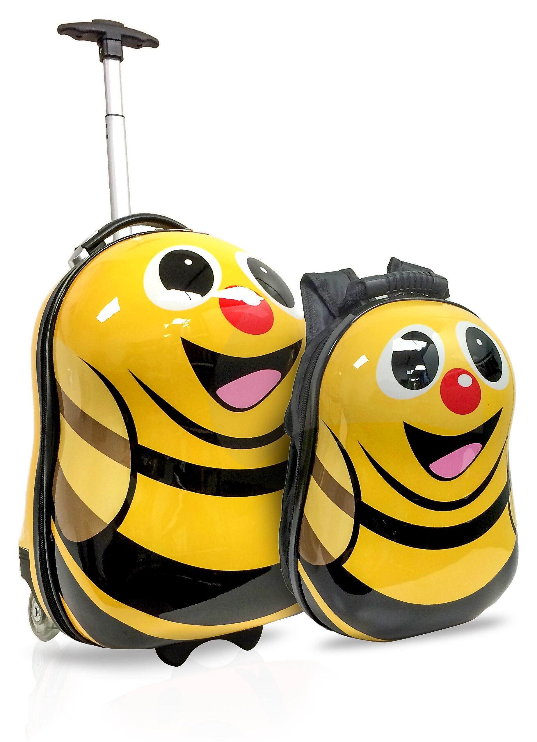 TUCCI Busybee 2-Piece Hardside Spinner Carry-On Luggage Set, TSA Checkpoint Friendly (T0380-busybee)