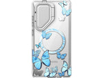i-Blason Cosmo Clear BlueFly MagSafe Bumper Case for Samsung Galaxy S24 Ultra, Shock Absorbing, Clear/Blue (GS24UCOSMOSPBFY)