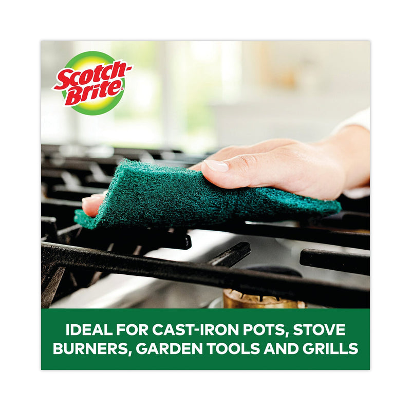 Scotch-Brite Heavy-Duty Scouring Pad, 3.8 x 6, Green, 5/Carton (MMM2265)