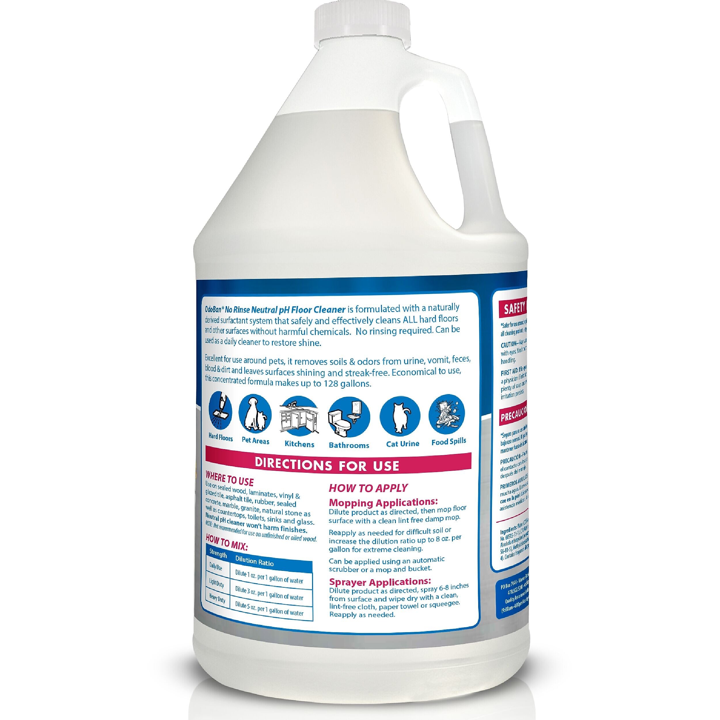 OdoBan Pet Solutions Floor Cleaner, Citrus Scent, 1 Gallon (9361B61-G4)