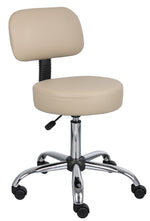 Boss Caressoft Armless Doctor's Stool with Backrest, Beige (B245-BG)