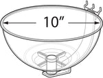 Azar 5" x 10" Pegboard Bowl Display, Clear/Silver, Each (729910)