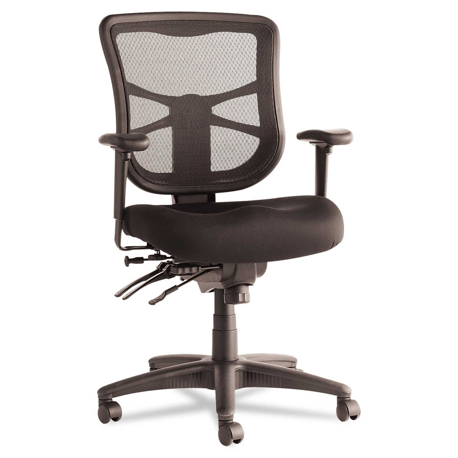 Alera Elusion Series Mesh Back Fabric Task Chair, Black (ALEEL42ME10B)