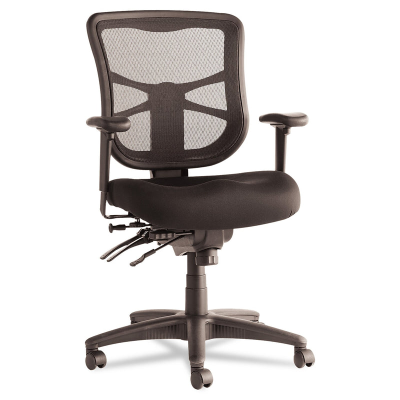 Alera Elusion Series Mesh Back Fabric Task Chair, Black (ALEEL42ME10B)