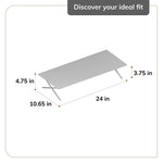 Anji Mountain Acacia Wood & Metal Monitor Stand, Up to 32" Monitor, Black (MS-BLK-04BLK)