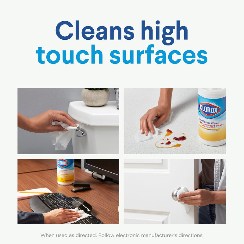 Clorox Disinfecting Wipes, Fresh Scent, 35 Wipes/Container, 12/Carton (01593)