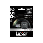 Lexar Professional Silver Plus 256MB microSDXC Memory Card with Adapter, Class 10, UHS-I, V30 (LMSSIPL256G-BNANU)