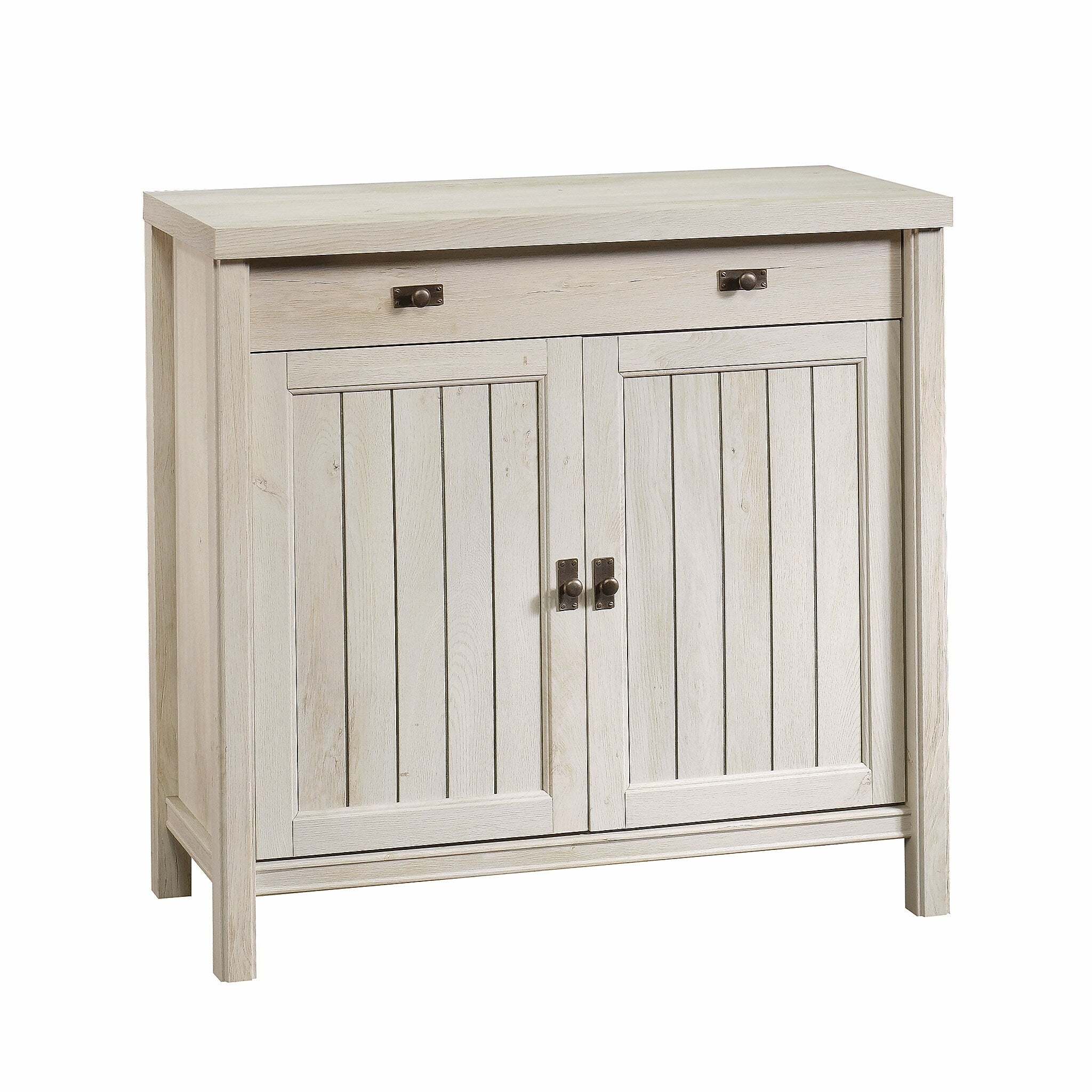 Sauder Costa 30"H Storage Cabinet with 2 Shelves, Chalked Chestnut (419960)