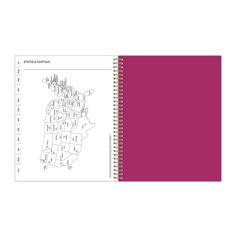 2025-2026 Blue Sky Mahalo 8.5" x 11" Academic Year Weekly & Monthly Planner, Plastic Cover, Multicolored (100149-A26)