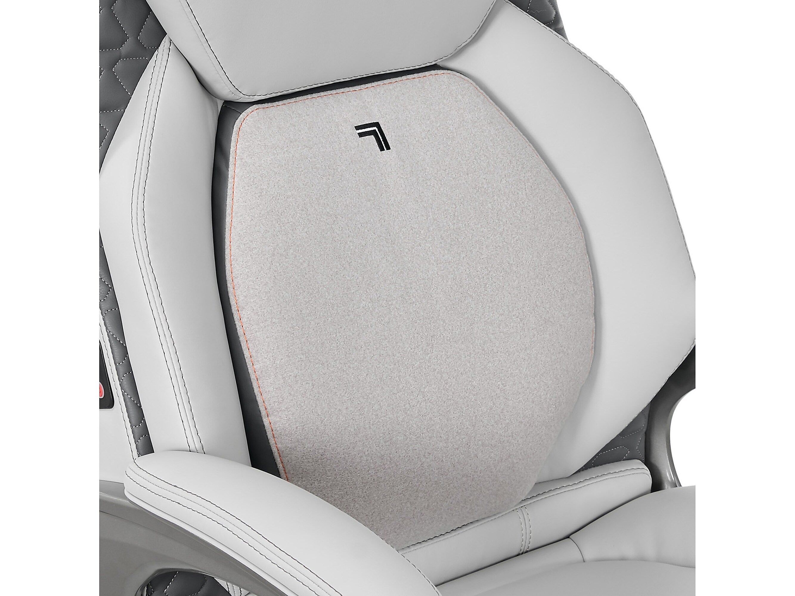 Sharper Image S-600 Active Lumbar Heated Ergonomic Bonded Leather Swivel Executive Massage Chair, Off-White (60098-OWHT)