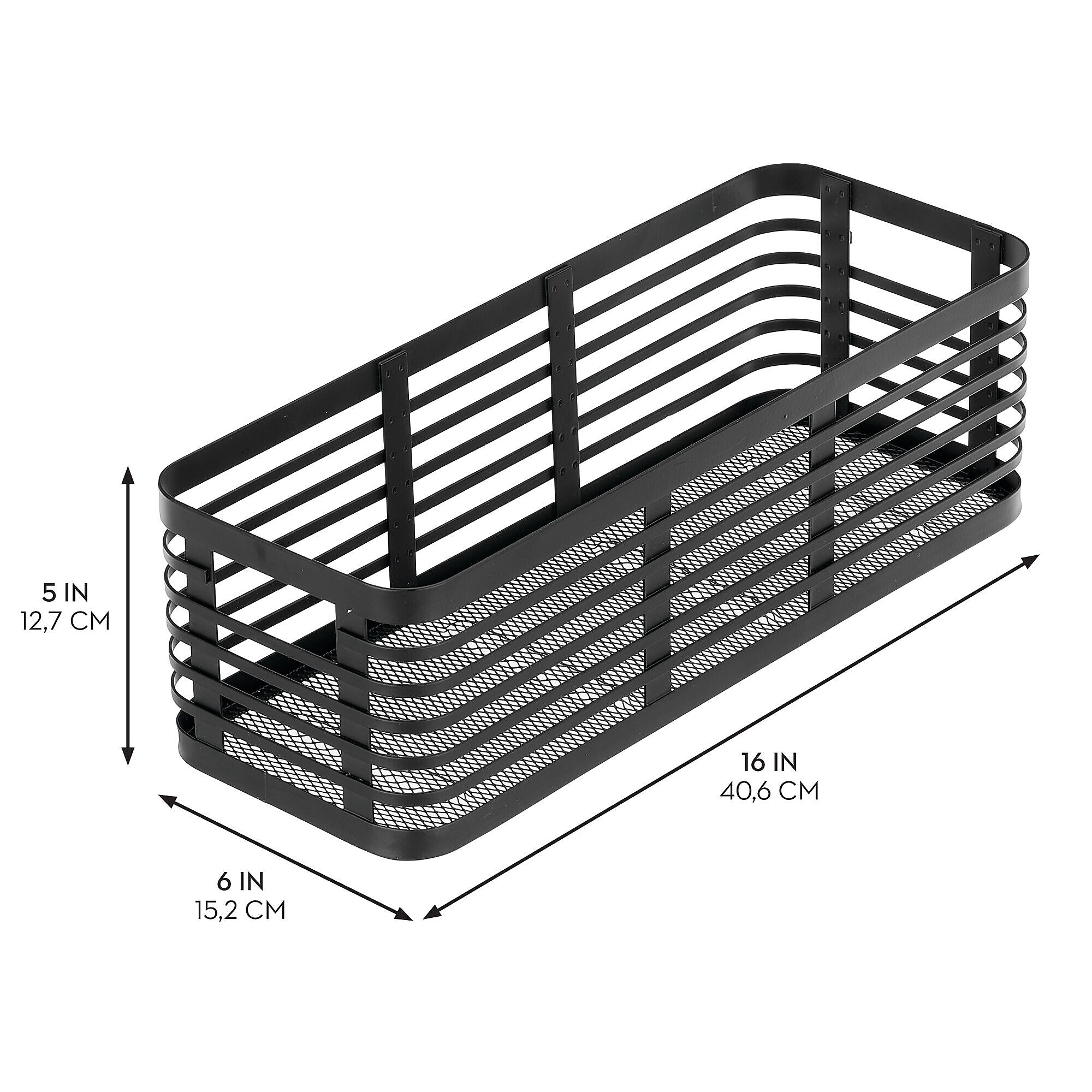 mDesign Steel Organizer, Matte Black (25936)