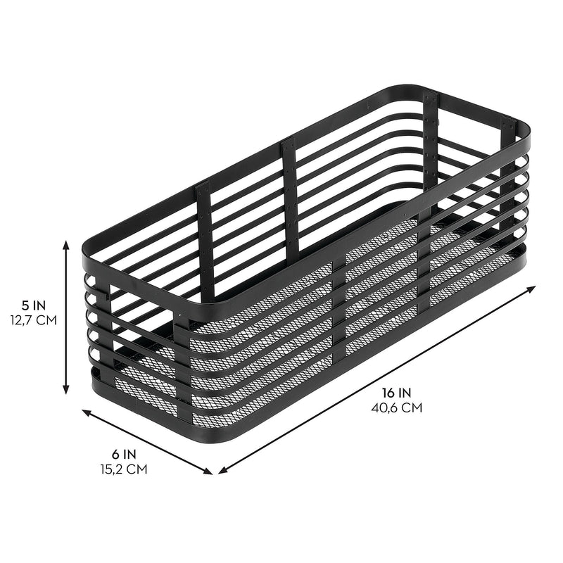 mDesign Steel Organizer, Matte Black (25936)