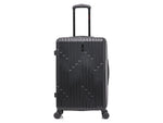 InUSA Drip 24" Hardside Suitcase, 4-Wheeled Spinner, TSA Checkpoint Friendly, Black (IUDRI00M-BLK)
