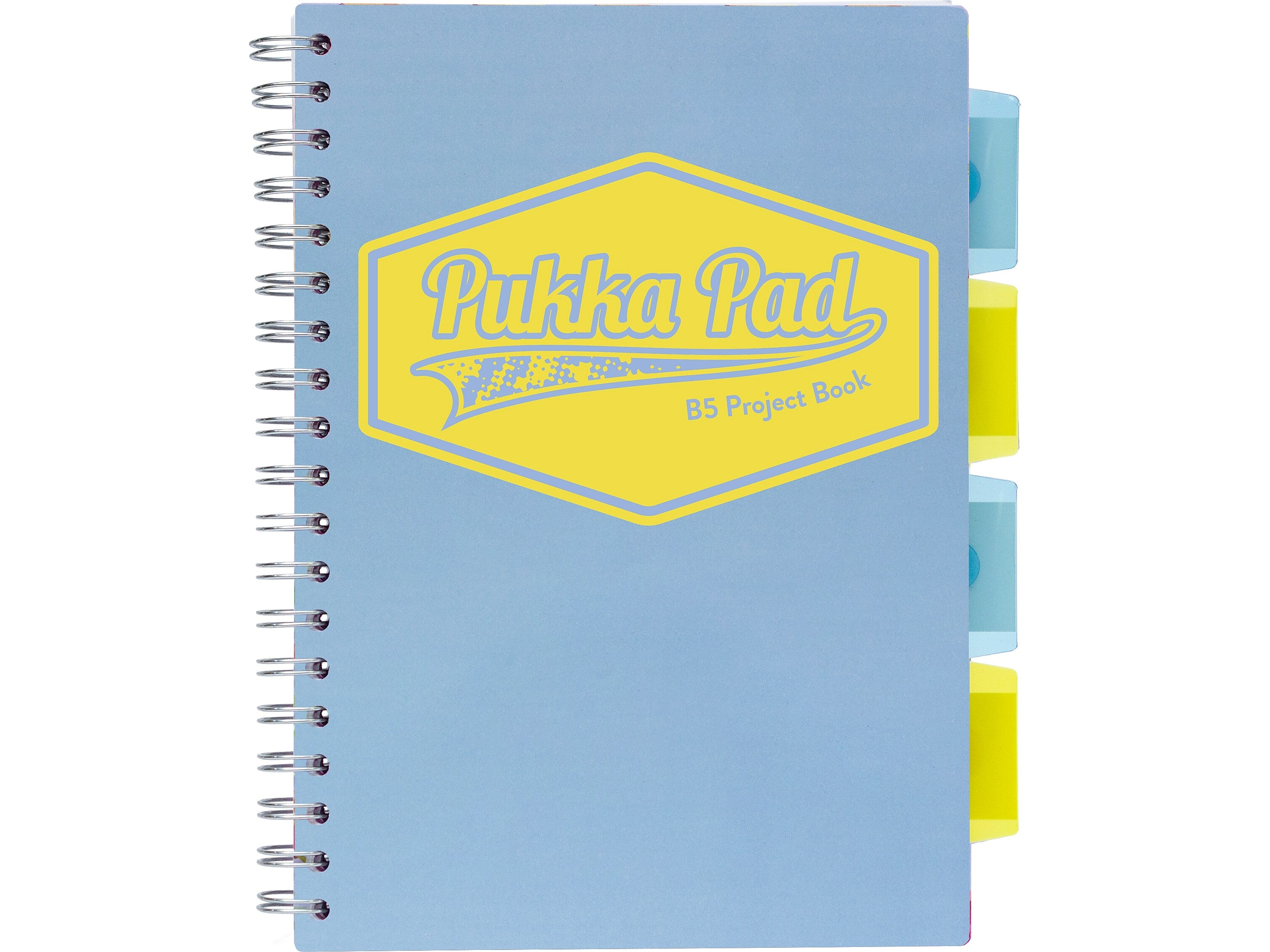 Pukka Pad Pastels 5-Subject Notebooks, 7" x 10", Ruled, 100 Sheets, Assorted Colors, 3/Pack (3032-PST)