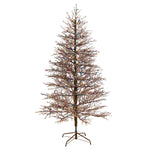 Nearly Natural 7-ft Frosted Berry Twig Artificial Christmas Tree with 450 Multicolored Gum Ball LED Lights (T3258)
