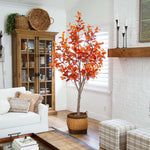 Nearly Natural 8' Autumn Oak Artificial Fall Tree (T4809)