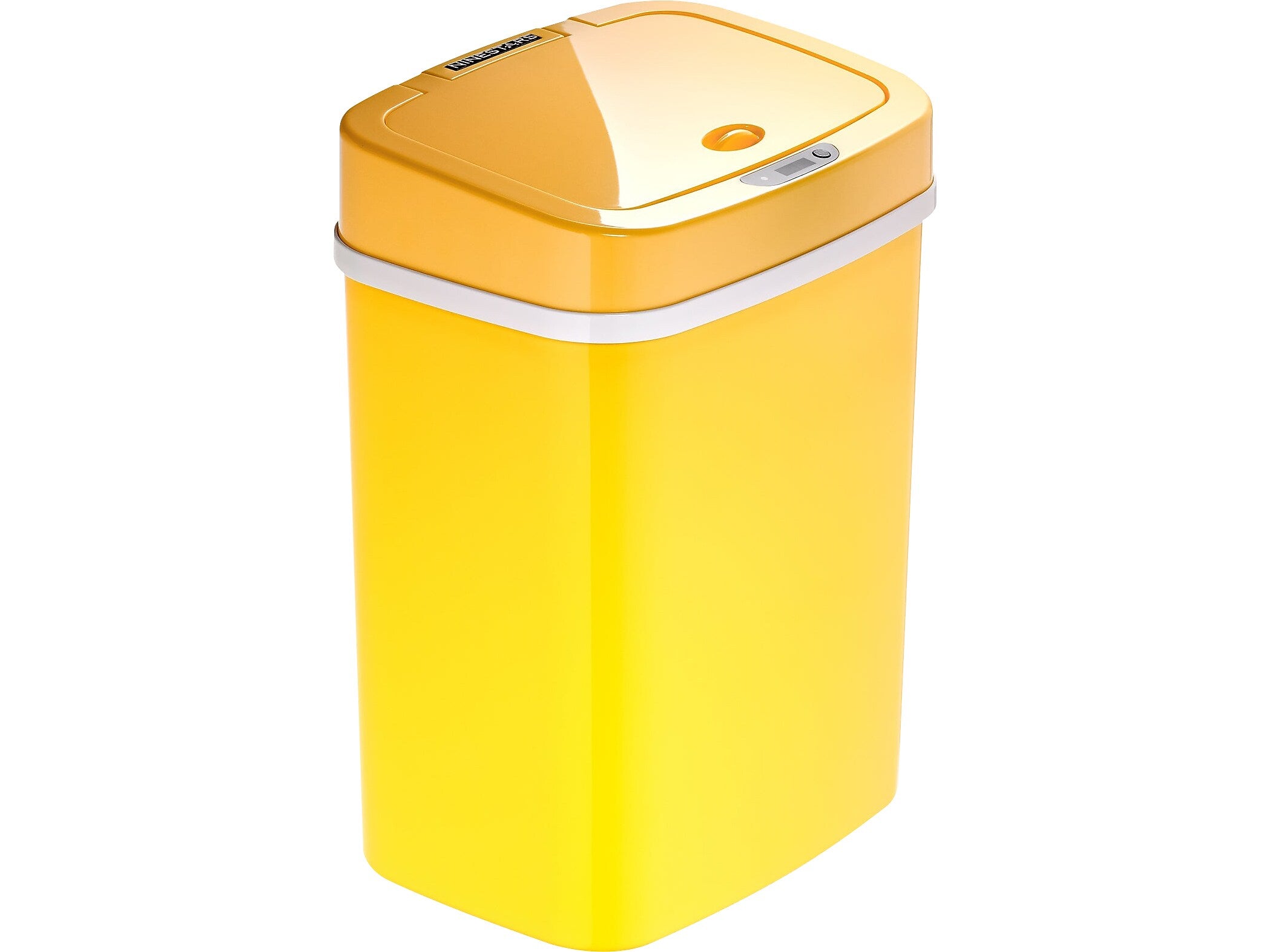 Nine Stars Plastic Sensor Trash Can, 3.2-Gallon, Yellow (DZT-12-5YL)