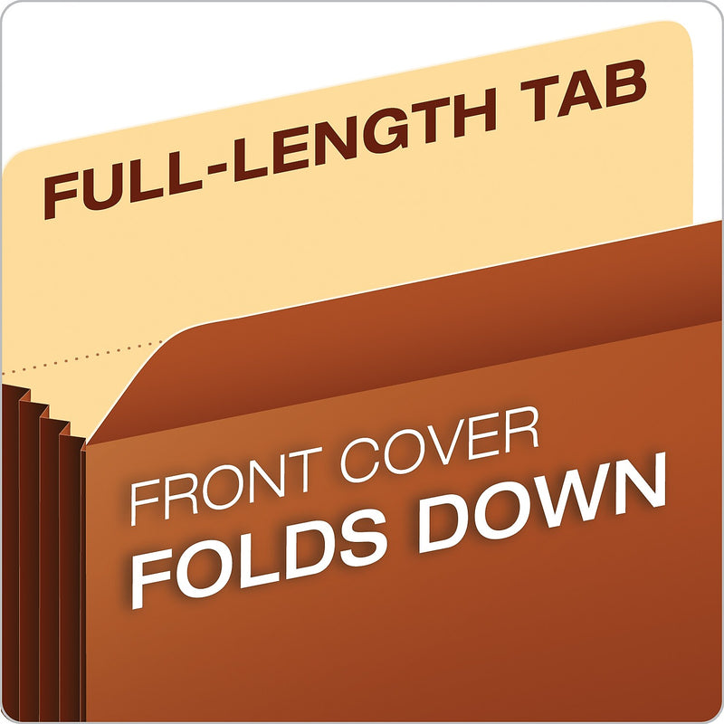 Pendaflex Reinforced File Pocket, 3 1/2" Expansion, Legal Size, Brown, 10/Box (64264)