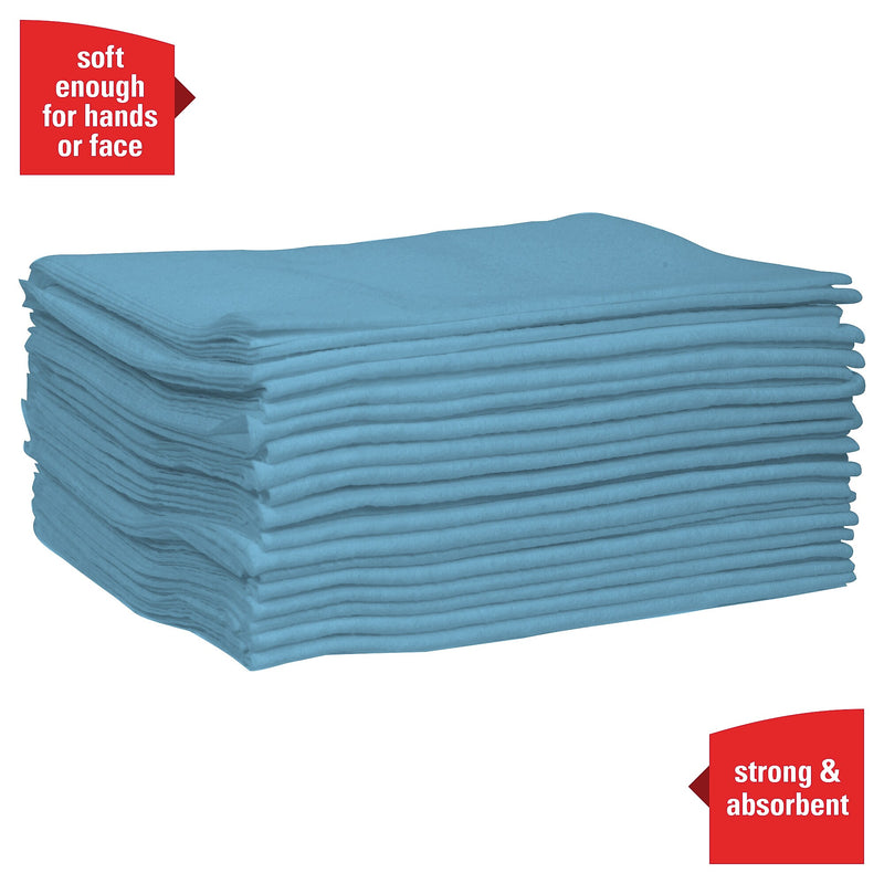 WypAll PoweClean L40 Towels, 12.5" x 12", Blue, 56 Sheets/Pack, 12 Packs/Carton (05776)