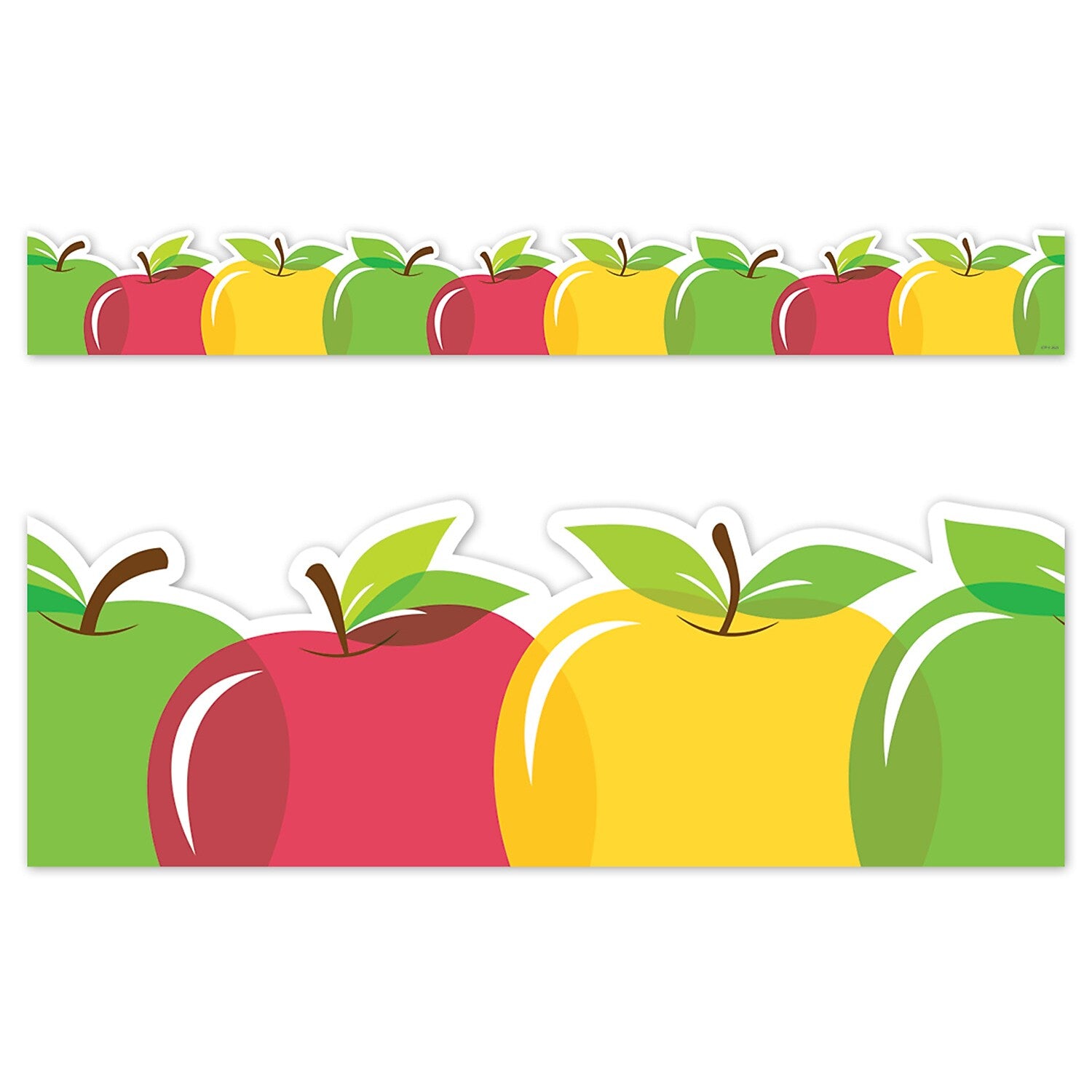 Creative Teaching Press EZ Border, 3" x 2', Apple Time Apples, 24/Pack, 3 Packs/Bundle (CTP11070-3)