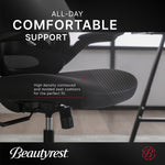 Beautyrest ErgoMax Ergonomic Mesh Swivel Task Chair, Black (60078-BLK)