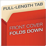 Pendaflex Color File Pockets, 3 1/2" Expansion, Letter Size, Red, 25/Carton (1524CT RED)