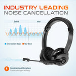 Delton 35X Wireless Noise Canceling Bluetooth Stereo Headset, Auto Pair USB Dongle & Fast Charging Dock, Black (DBHTEAD35XBTDL)