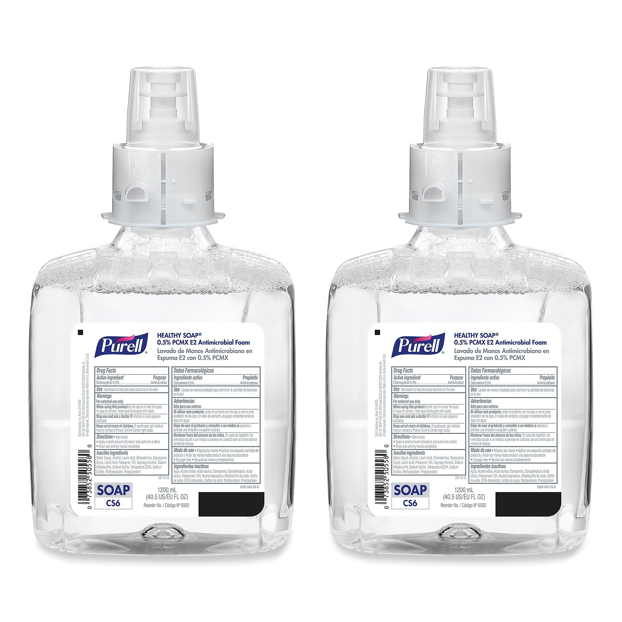 PURELL HEALTHY Hand Soap Refill for CS6 Dispensers, 1,200 mL, 2/Carton (GOJ658202CT)