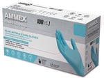 Ammex Professional Series Powder Free Nitrile Exam Gloves, Latex Free, Medium, Blue, 100/Box (APFN44100)