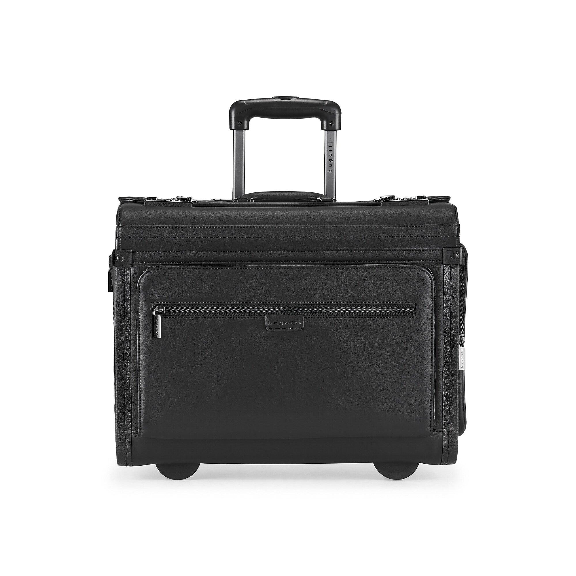 Bugatti Warren Briefcase, Laptop Compatible, Rolling, Black (BZCW053-Black)