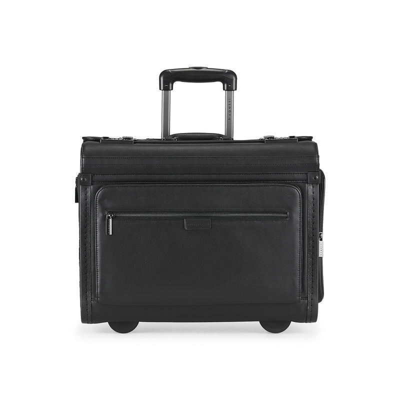 Bugatti Warren Briefcase, Laptop Compatible, Rolling, Black (BZCW053-Black)