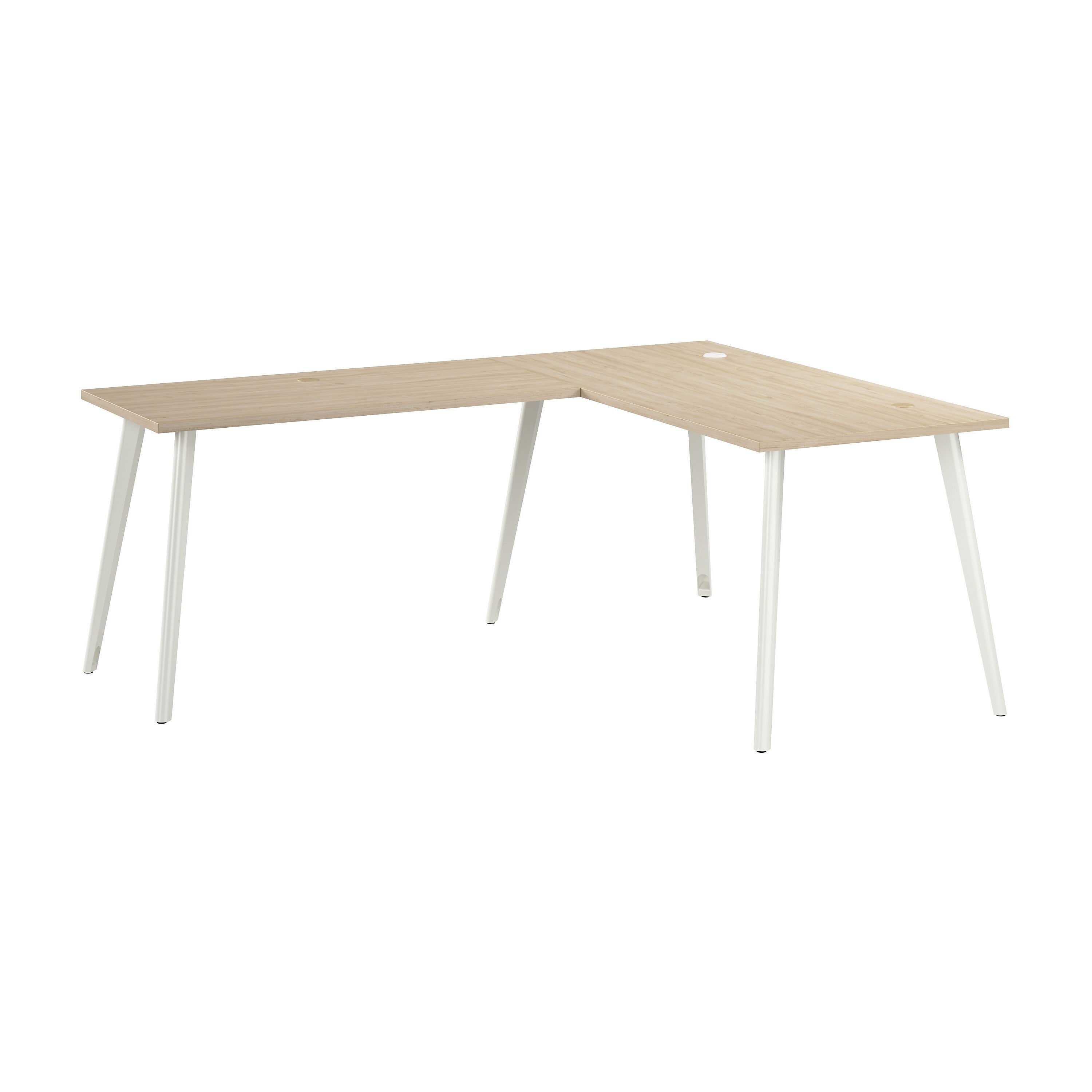 Bush Business Furniture Vista 60"W L Shaped Desk, Natural Elm (VST004NE)