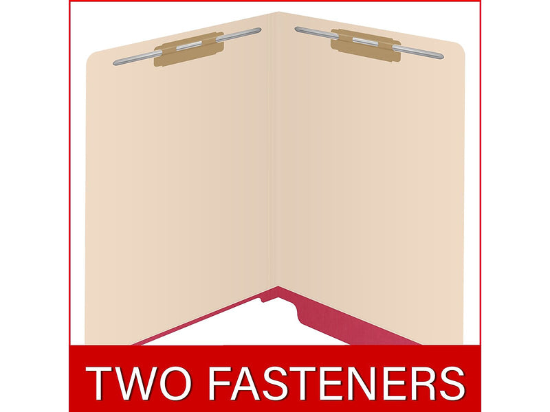 Medical Arts Press Reinforced End Tab File Folder, Straight-Cut, Letter Size, Manila/Red, 50/Box (S-09473-RED)