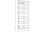 Azar Card Holder, 8" x 18", Vertical, Wall Mounted, Clear, Acrylic, 2/Pack (252082)