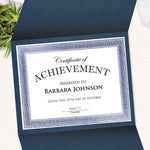 Royal Consumer Tri-Fold Certificate Holders, Navy, 5/Pack (GEO47837)