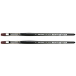 da Vinci TOP-ACRYL Oil and Acrylic Synthetic Bright Red-Brown Flat Brush, 2 Brushes/Pack (DVXVA7185K6-2)