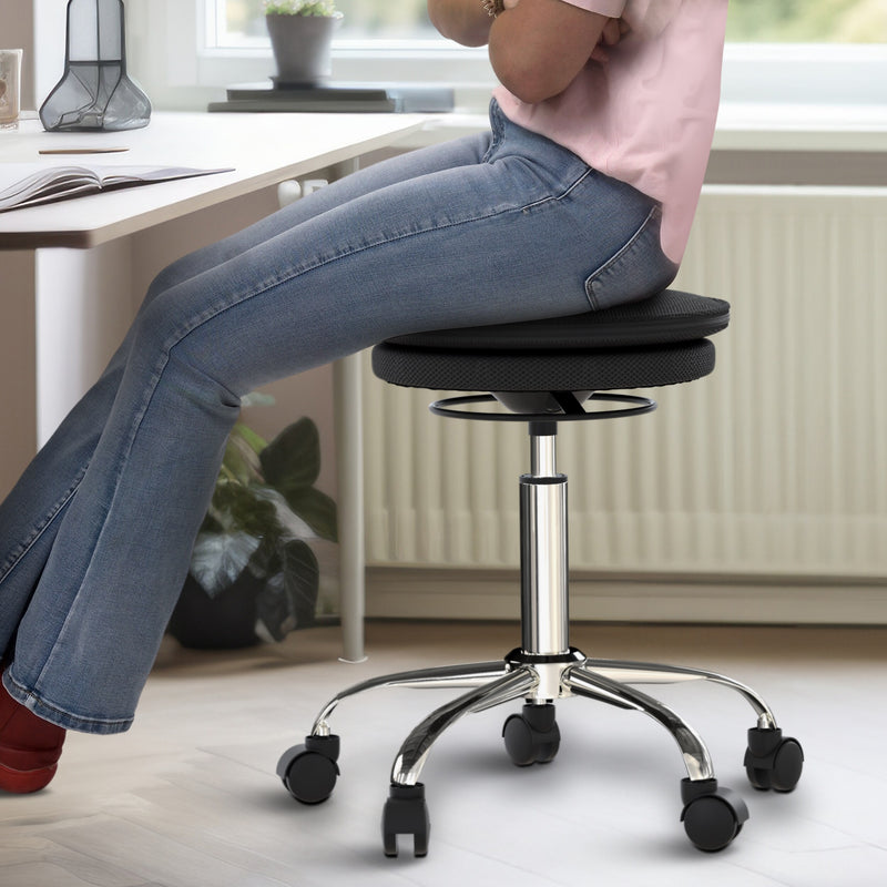 Uncaged Ergonomics Wobble Stool Air 25.5" Active Balance Stool Fabric Seat (WSA-b)