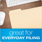 Pendaflex Recycled File Folder, 1/3-Cut Tab, Assorted, Letter Size, Manila, 100/Box (4210 1/3)