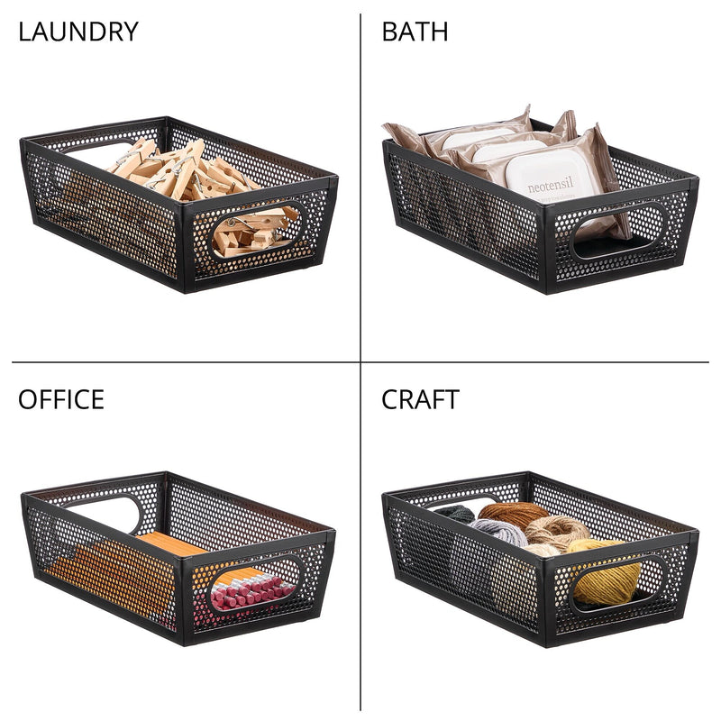 mDesign Steel Organizer, Matte Black (25985)