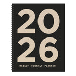 2026 TF Publishing 9" x 11" Weekly & Monthly, Paperboard Cover, Burnt Black (26-9700)