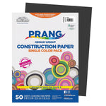 Prang 9" x 12" Construction Paper, Black, 50 Sheets/Pack, 10 Packs/Bundle (PAC6303-10)