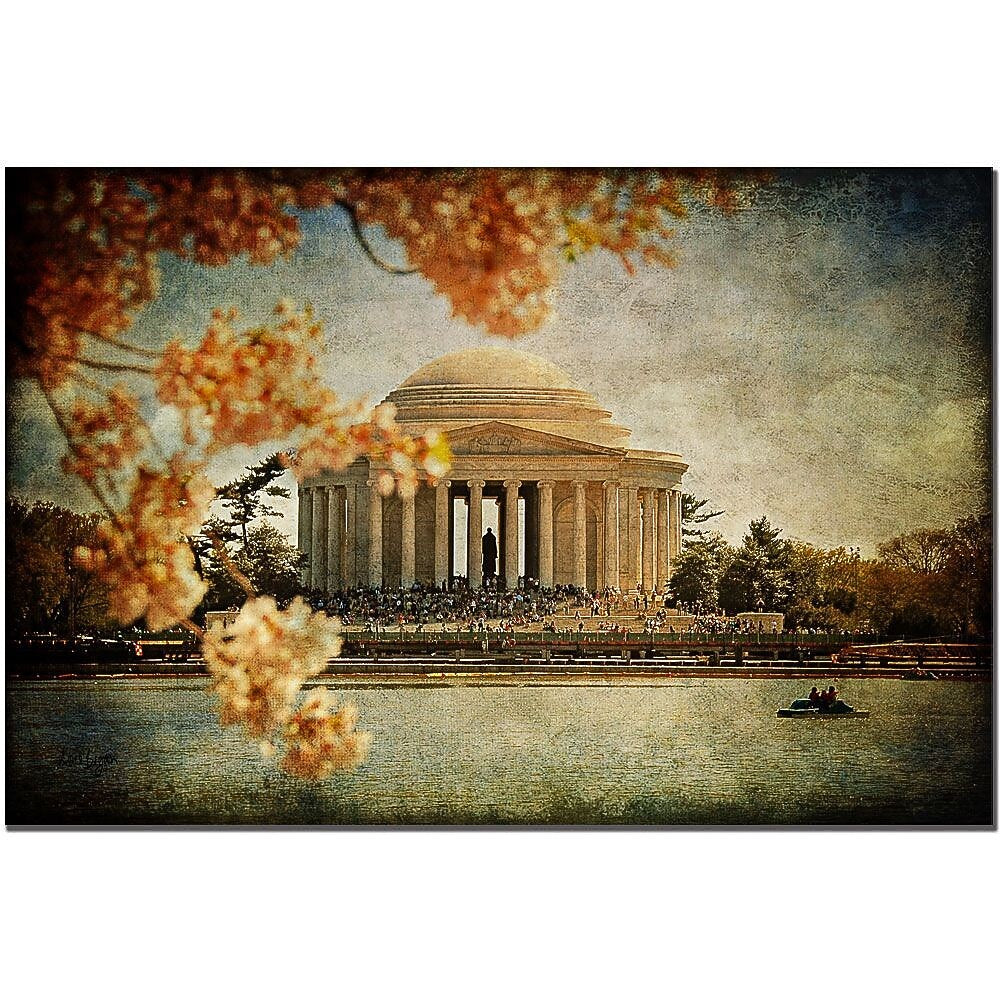 Trademark Fine Art Jefferson Memorial by Lois Bryan Canvas Art 16x24 Inches